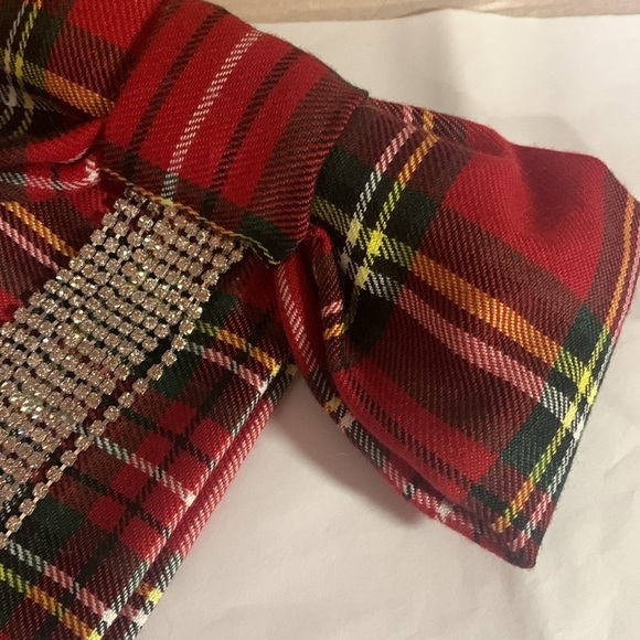 Anthropologie Leontime  vintage plaid chain hair bow new without tags main image 7